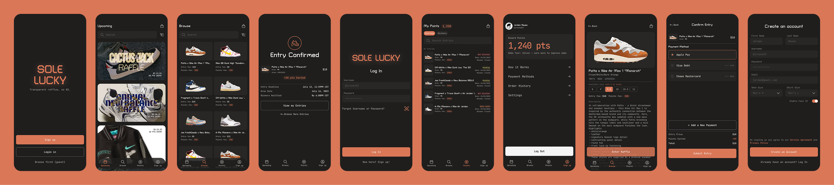 All high-fidelity screens