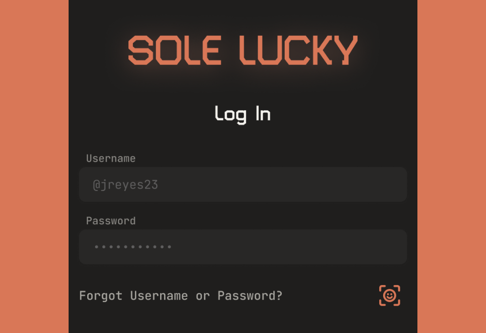 Login screen