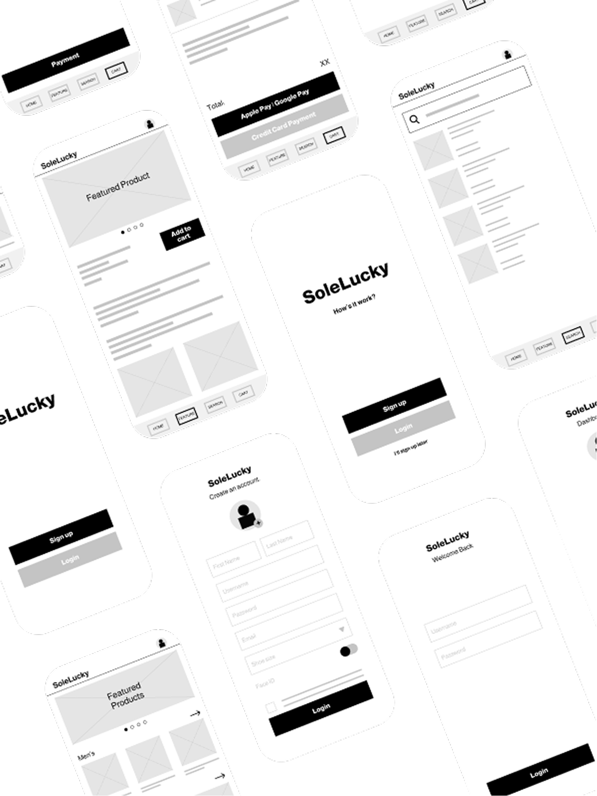 Mid-fidelity wireframes